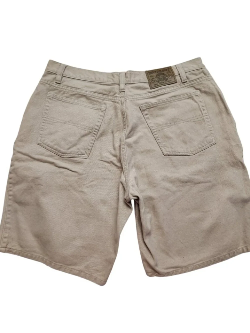 Vintage Mens Bugle Boy Jeans 750 Beige Denim Shorts Size 36